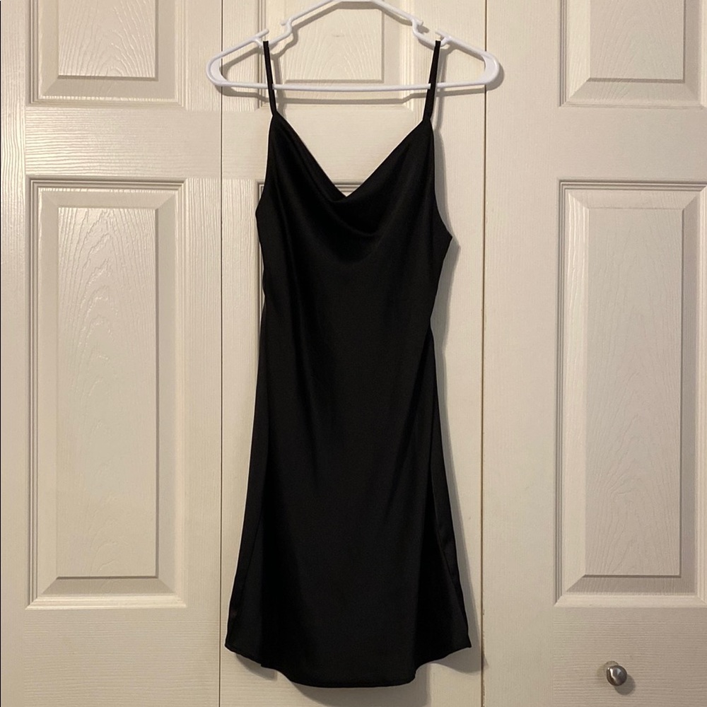 Urban Outfitters Black Mini Slip Dress